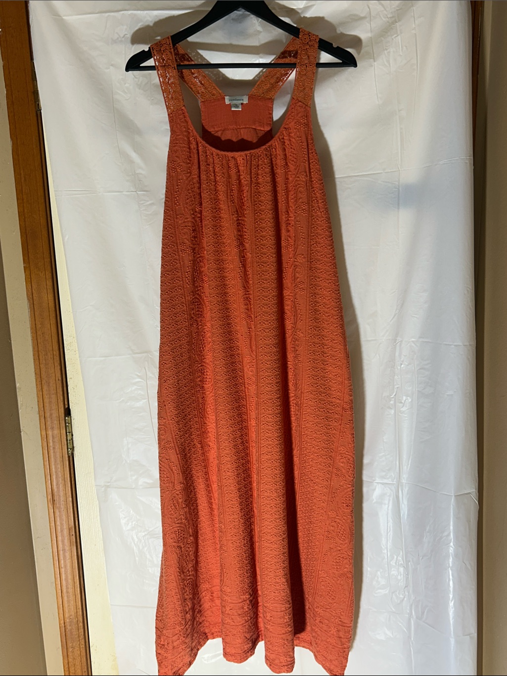 Sundance Crochet-Trim Maxi Dress In Burnt Orange